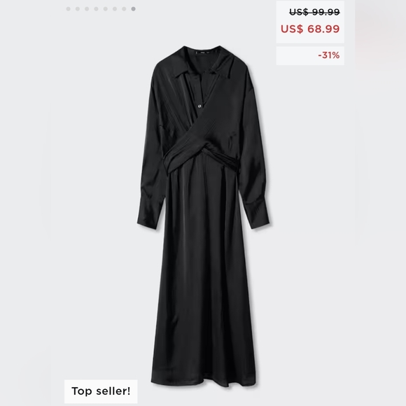 MANGO wrap shirt dress - Picture 5 of 5